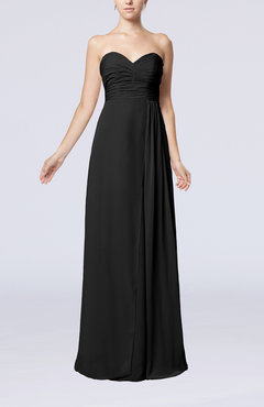 Simple Black Dress on Black Simple Empire Sweetheart Sleeveless Floor Length Bridesmaid