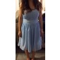 Moroccan Blue Plain A-line Sweetheart Zip up Ruching Bridesmaid Dresses